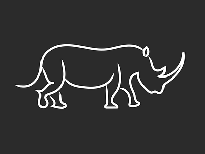 Rhino animals illustrated icons logo