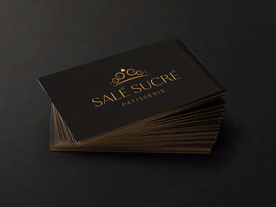 luxury business card branding businesscard gold foil logodesign patisserie