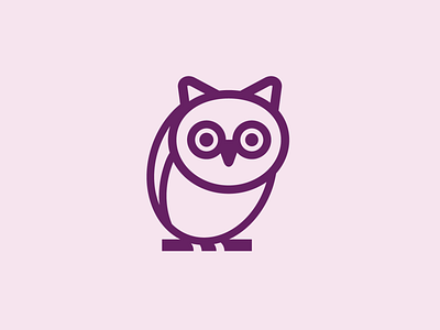 owl animal animal logo flat icon logo stroke