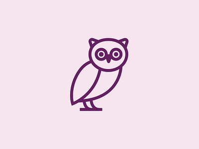 owl animal animallogo flat logo logodesign owl stroke