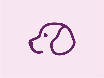 Dog abstract animal cute flat icons logo stroke