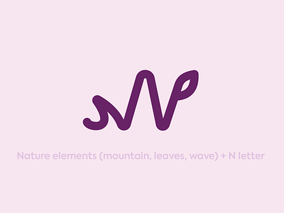 Nature branding flat icons logo logodesign monogram