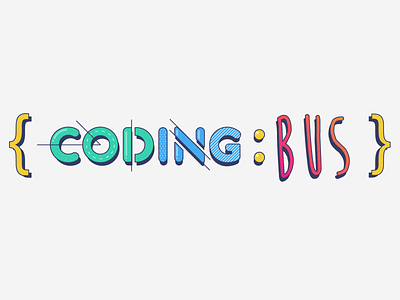 New Logo CodingBus - Paris blue branding coding color design green identity identity branding illustrator logo paris red vector yellow