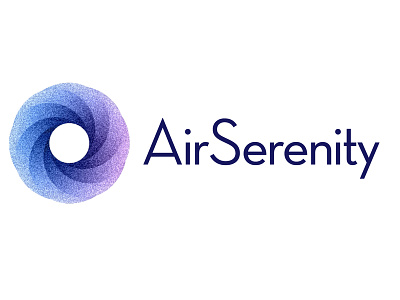 Logo Air Serenity - Paris air blue branding design gradient identity identity branding logo paris serenity vector