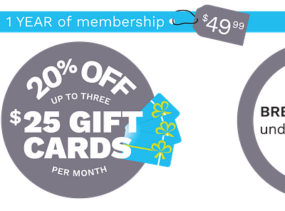 Gift Card Infographic bow flat illustration gift gift card gift cards illustration infographic membership membership card money saving value proposition