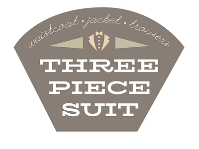 three piece suit band logo branding flat illustration illustrated vector