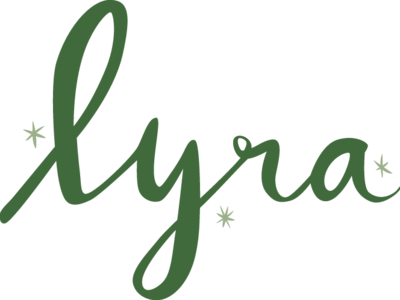 Lyra branding constellation constellations flat illustration hand drawn hand drawn type hand lettering illustrated illustration logo stars vector
