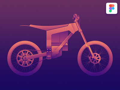 Electric Dirt Bike .fig bike download download free figma file free icon illustration motorcycle