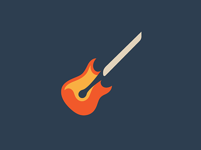 MusicMatch Branding branding design fire guitar identity logo logotype mark match music negative space
