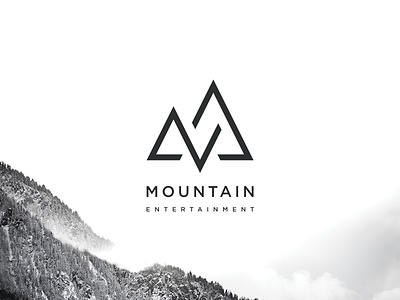Mountain Entertainment Logo branding design identity logo logotype mark mountain