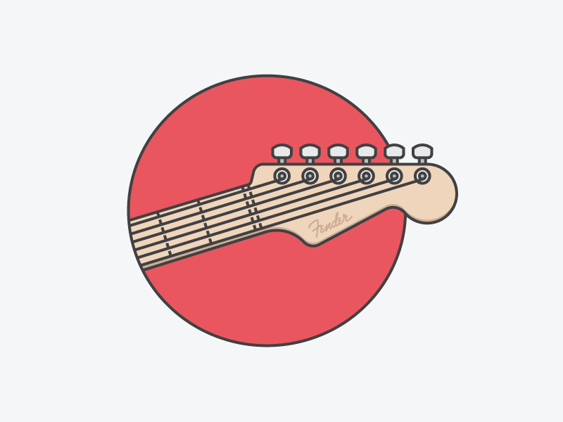 Guitar Icon - Process Animation