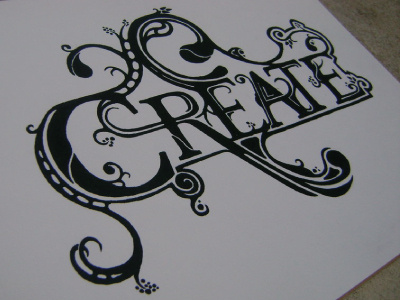 Create art black create design draw drawing ink inked type typography