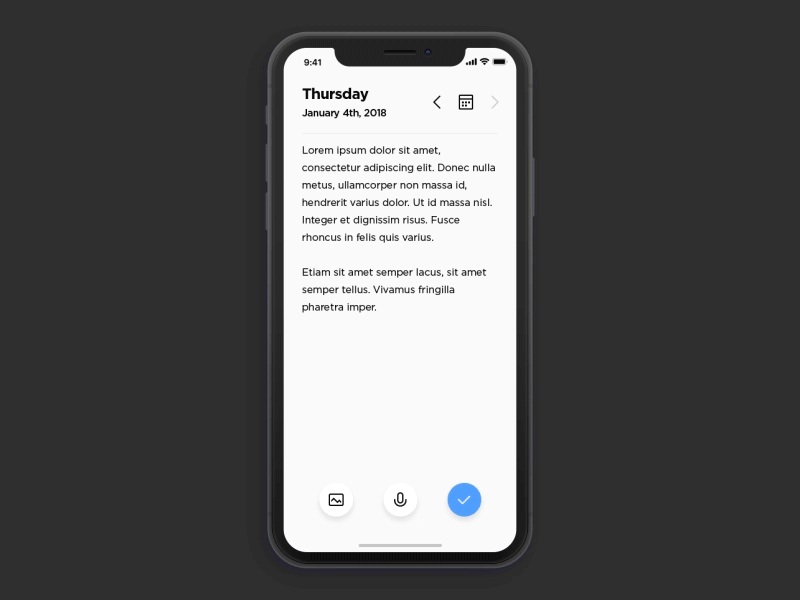 Daily Journal - Voice Note animation app gif iphonex journal motion note record ui ux voice
