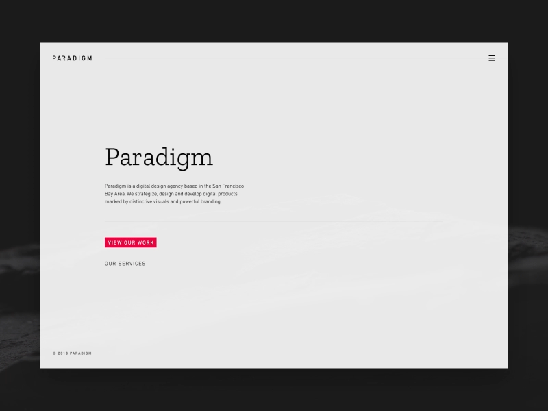 Paradigm. animation branding dark interaction light motion responsive site web