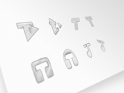 Tetrasonic brand branding headphones identity music note play sketch t