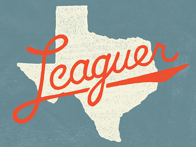 Texas Leaguer baseball texas typography