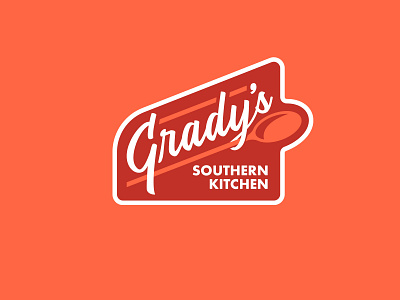 Grady's Southern Kitchen branding food kitchen logo southern spoon