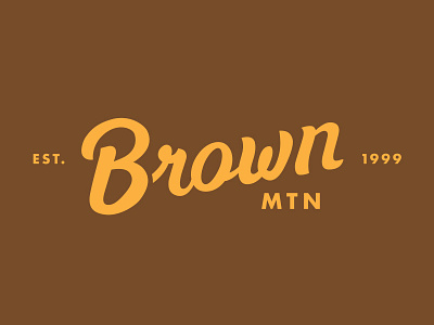 Brown MTN shirt design brown brownmtn lettering tshirt vector