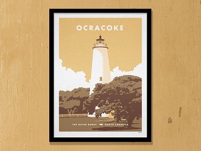 Ocracoke Poster brownmtn illustration ocracoke poster vector