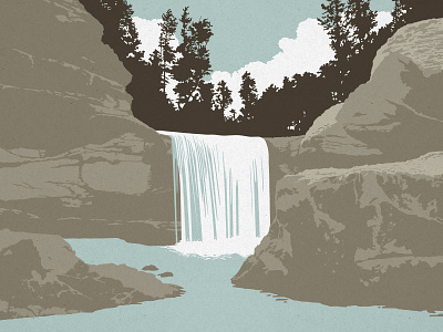 River Falls WIP brownmtn colors illustration vector