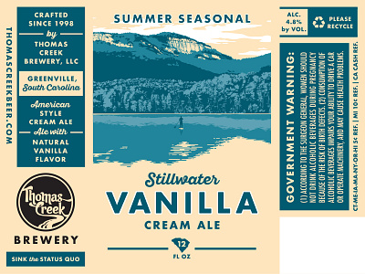 Vanilla Cream Ale bottle label beer bottle brownmtn illustration microbrew mountain