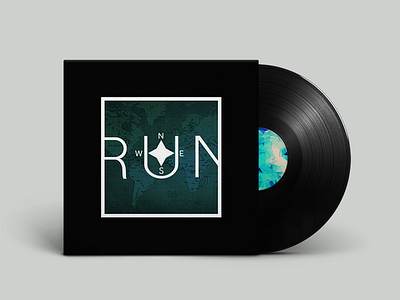 "RUN" Vinyl ai black blue ep fresh map outlandish run smooth vinyl white world