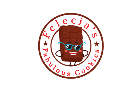 choclate fun cookie logo custom logo food logo fun logo