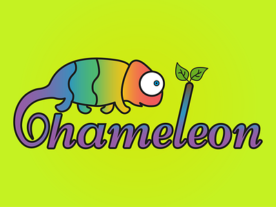 Chameleon branding chameleon design emblem flat full color gradient graphic illustration lizard logo logotype vector