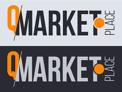 Logo design of the online store and discounter QMarket. place. C