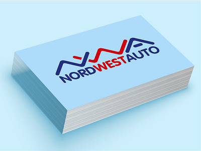NWA logo (car accessories). Concept number 2 branding car design emblem flat full color logo typography vector