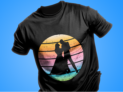 Tango. Silhouette of a dancing couple