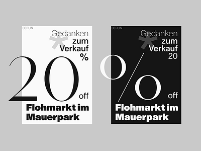 Berlin Flohmarkt design minimal poster print texture typography