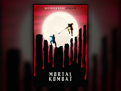 Mortal Kombat design illustration poster design vector