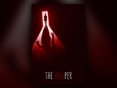 The Hellper design illustration poster design vector