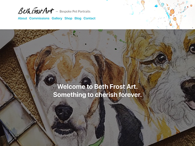 Beth Frost Art Website artist branding design illustration page paint painting ui web design wordpress