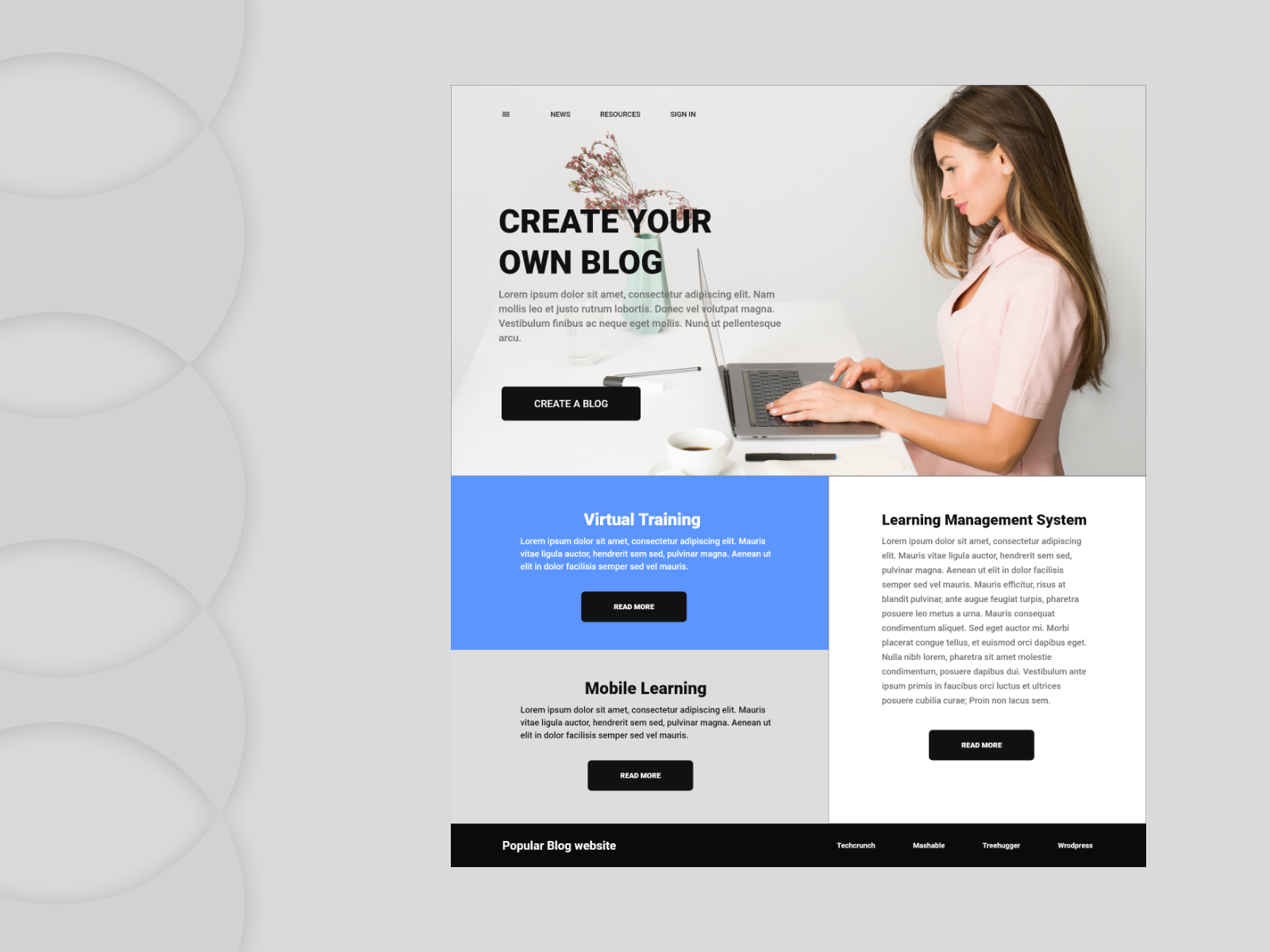Blogs UI Design by Jaweria on Dribbble