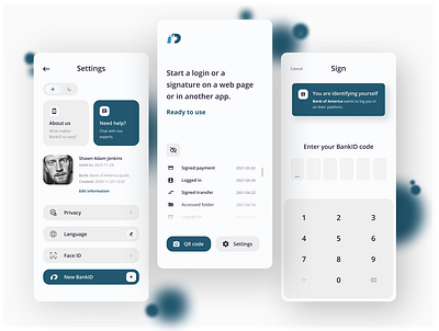 BankID - Redesign of famous Swedish app app bank branding challenges cloud create design id illustration mobile ui ux