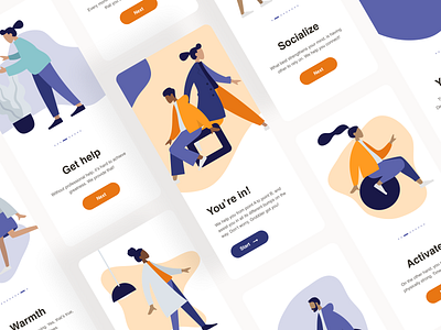 Health App - Onboarding app branding challenges cloud design illustration logo ui ux vector