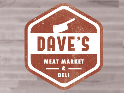 Dave's Meat Market americana clean design logo meat vintage