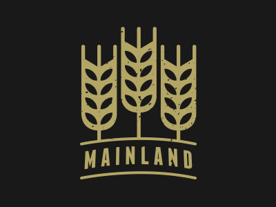 Mainland Logo Design black branding design farming gold icon logo