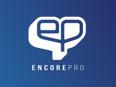 Encorepro blue branding clean design illustrator logo music production vector