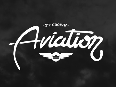 Fort Crown Aviation airplane aviation design logo typography vector vintage