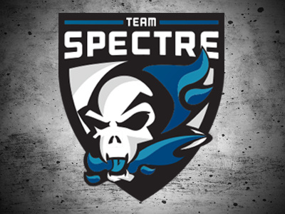 Team Spectre Logo badge blue clean drone ghost logo racing sports vector