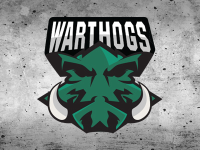 Warthogs Logo athletic basketball design football green hog logo sports
