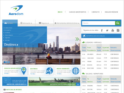 Another shot of Aerodom concept responsive ux webdesign