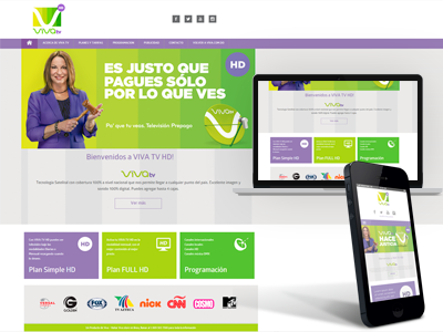 Viva TV Landing Page ux webdesign