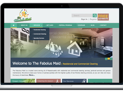 The Fabulous Maid Web Design