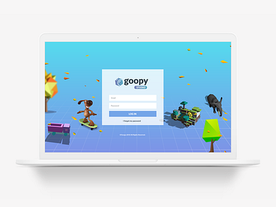 Goopy AR Studio Login Page