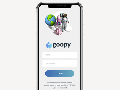 GOOPY NEW APP PARTNERS LOGIN uxdesign uxui