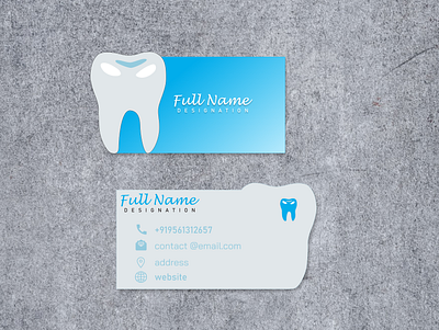 Visiting card animation art dental dentist design flat graphic design icon illustration illustrator logo teeth tooth typography vector visit card visiting card design